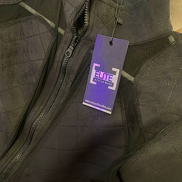 🆕🌿🤍LA SOCIETY: WHITE Suede Quilted Zip Up Jacket w/Mesh Panel LARGE - Picture 13 of 13